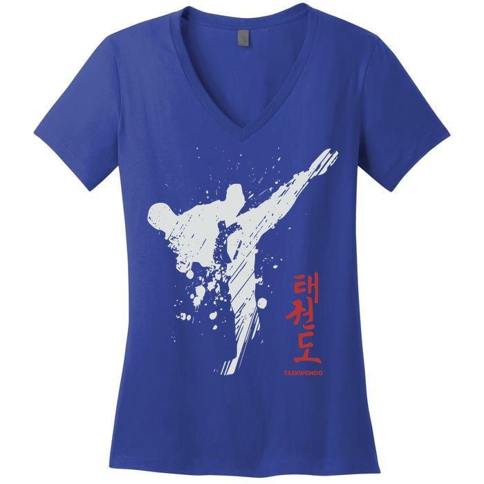 Taekwondo Martial Arts Tkd Gift Women's V-Neck T-Shirt