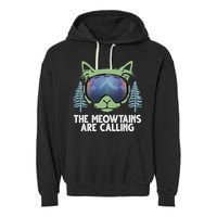 The Meowtains Are Calling Garment-Dyed Fleece Hoodie