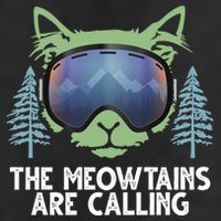 The Meowtains Are Calling Garment-Dyed Fleece Hoodie