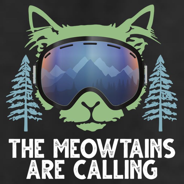 The Meowtains Are Calling Garment-Dyed Fleece Hoodie