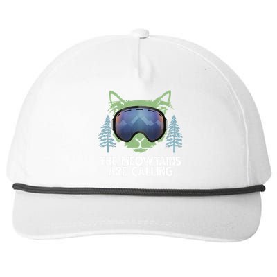 The Meowtains Are Calling Snapback Five-Panel Rope Hat