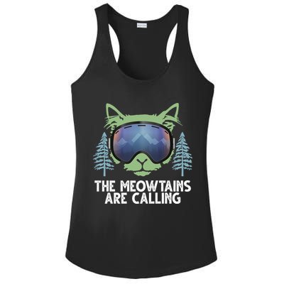 The Meowtains Are Calling Ladies PosiCharge Competitor Racerback Tank