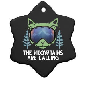 The Meowtains Are Calling Ceramic Star Ornament