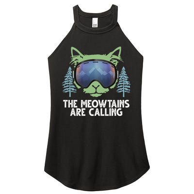 The Meowtains Are Calling Women's Perfect Tri Rocker Tank