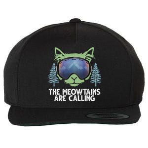 The Meowtains Are Calling Wool Snapback Cap