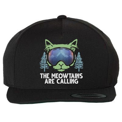 The Meowtains Are Calling Wool Snapback Cap