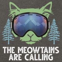 The Meowtains Are Calling Cotton Canvas Backpack