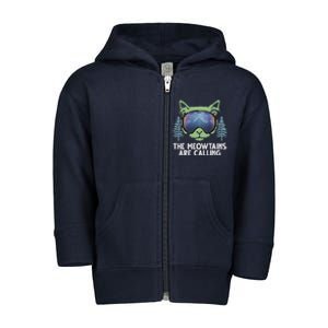 The Meowtains Are Calling Toddler Zip Fleece Hoodie