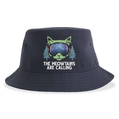 The Meowtains Are Calling Sustainable Bucket Hat