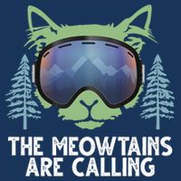 The Meowtains Are Calling 7-Panel Snapback Hat