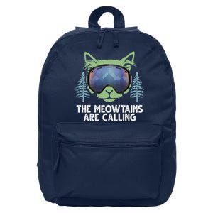 The Meowtains Are Calling 16 in Basic Backpack