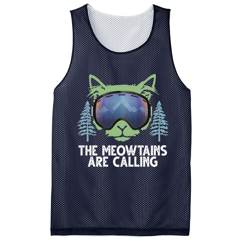 The Meowtains Are Calling Mesh Reversible Basketball Jersey Tank