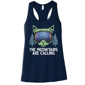 The Meowtains Are Calling Women's Racerback Tank