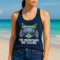 The Meowtains Are Calling Womens Tank Top
