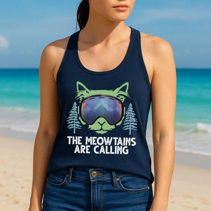 The Meowtains Are Calling Womens Tank Top