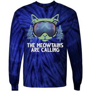 The Meowtains Are Calling Tie-Dye Long Sleeve Shirt