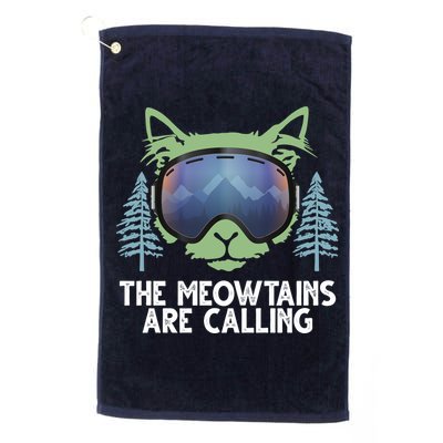 The Meowtains Are Calling Golf Towel
