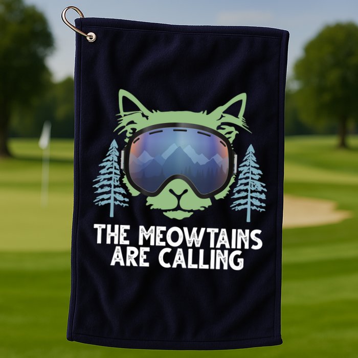 The Meowtains Are Calling Golf Towel