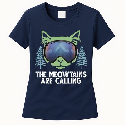 The Meowtains Are Calling Womens T-Shirt
