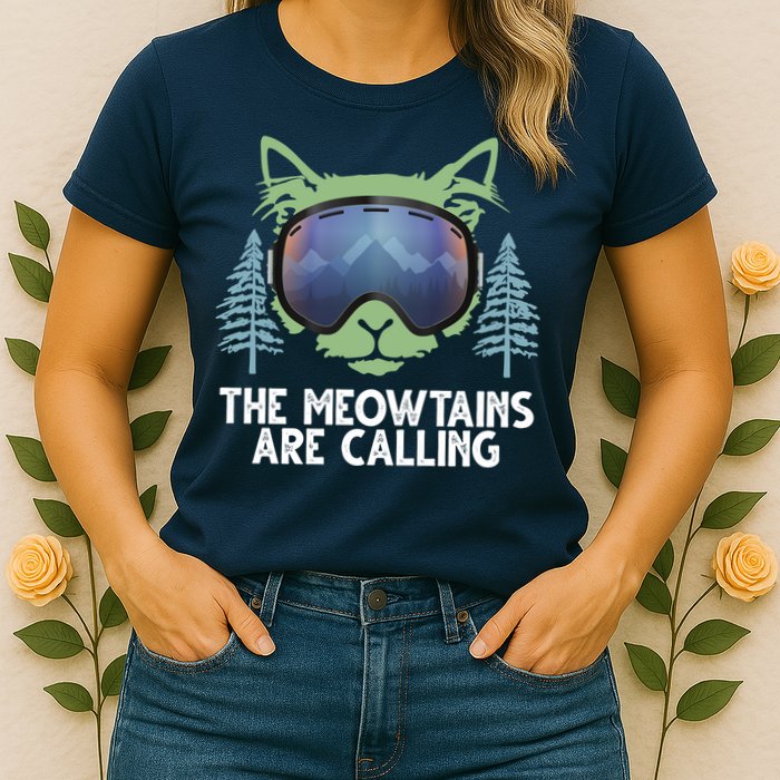The Meowtains Are Calling Womens T-Shirt