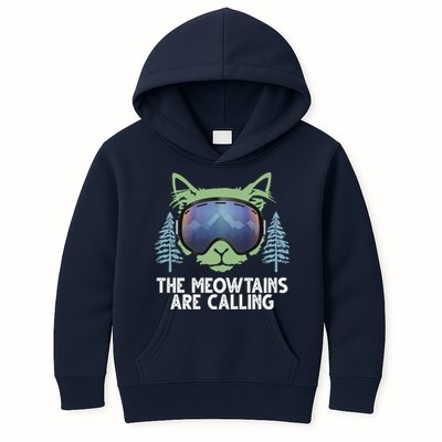 The Meowtains Are Calling Kids Hoodie