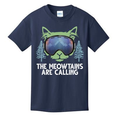 The Meowtains Are Calling Kids T-Shirt