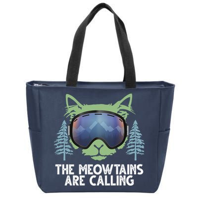 The Meowtains Are Calling Zip Tote Bag