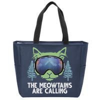 The Meowtains Are Calling Zip Tote Bag