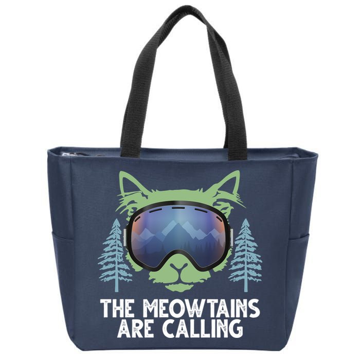 The Meowtains Are Calling Zip Tote Bag
