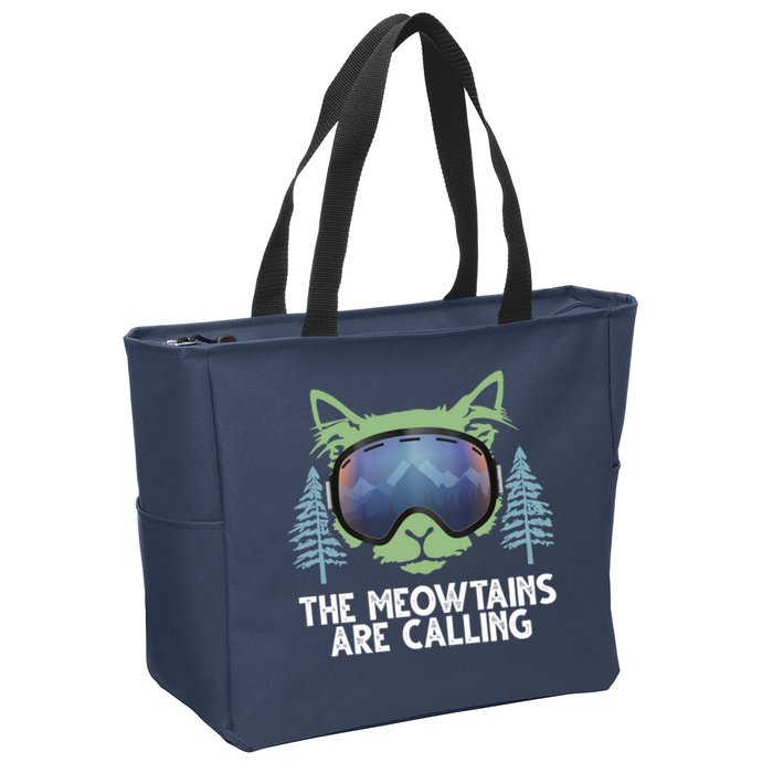 The Meowtains Are Calling Zip Tote Bag