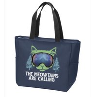 The Meowtains Are Calling Zip Tote Bag