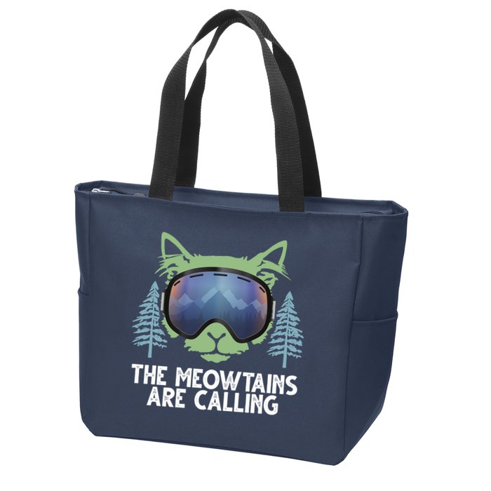 The Meowtains Are Calling Zip Tote Bag