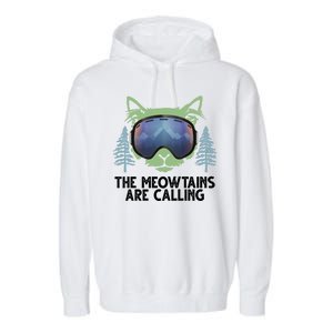 The Meowtains Are Calling Garment-Dyed Fleece Hoodie