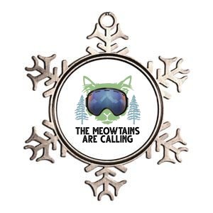 The Meowtains Are Calling Metallic Star Ornament