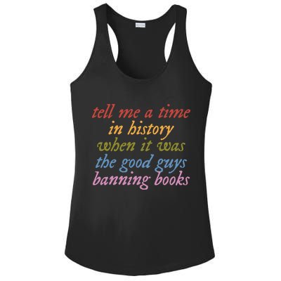 Tell Me A Time In History When It Was The Good Guys Banning Books Ladies PosiCharge Competitor Racerback Tank