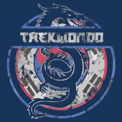 Taekwondo Martial Arts Gift Dragon Korean Flag T-Shirt