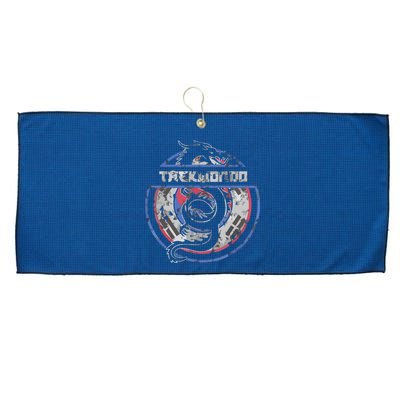Taekwondo Martial Arts Gift Dragon Korean Flag Large Microfiber Waffle Golf Towel