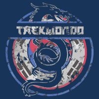 Taekwondo Martial Arts Gift Dragon Korean Flag Kids T-Shirt