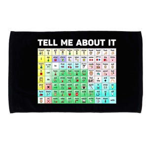 Tell Me About It Speech Language Pathology AAC Sped Teacher Microfiber Hand Towel