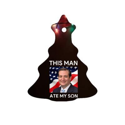 This Man Ate My Son Ceramic Tree Ornament