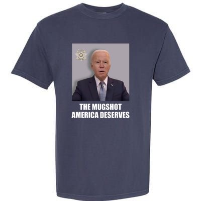 The Mugshot America Deserves Funny Joe Biden Garment-Dyed Heavyweight T-Shirt