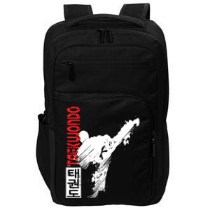 Taekwondo Martial Art Distressed Style Kick Tee Impact Tech Backpack