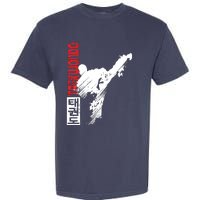 Taekwondo Martial Art Distressed Style Kick Tee Garment-Dyed Heavyweight T-Shirt