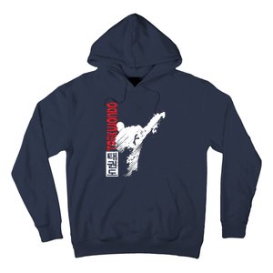 Taekwondo Martial Art Distressed Style Kick Tee Hoodie