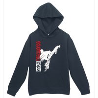 Taekwondo Martial Art Distressed Style Kick Tee Urban Pullover Hoodie