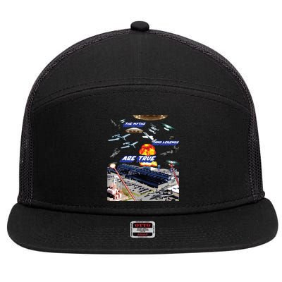 The Myths And Legends Are True 7 Panel Mesh Trucker Snapback Hat