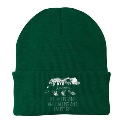 The Mountains Are Calling And I Must Go camping Knit Cap Winter Beanie