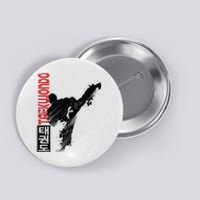 Taekwondo Martial Art Distressed Style Kick Tee Button