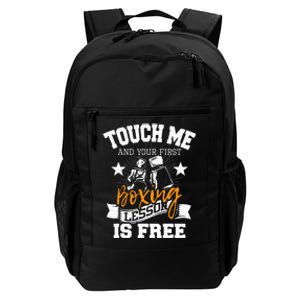 Touch Me And Your First Boxing Lesson Is Free Gym Boxer Daily Commute Backpack