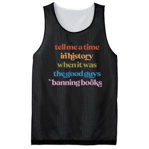 Tell Me A Time In History When It Was Good Guys Banning Book Mesh Reversible Basketball Jersey Tank